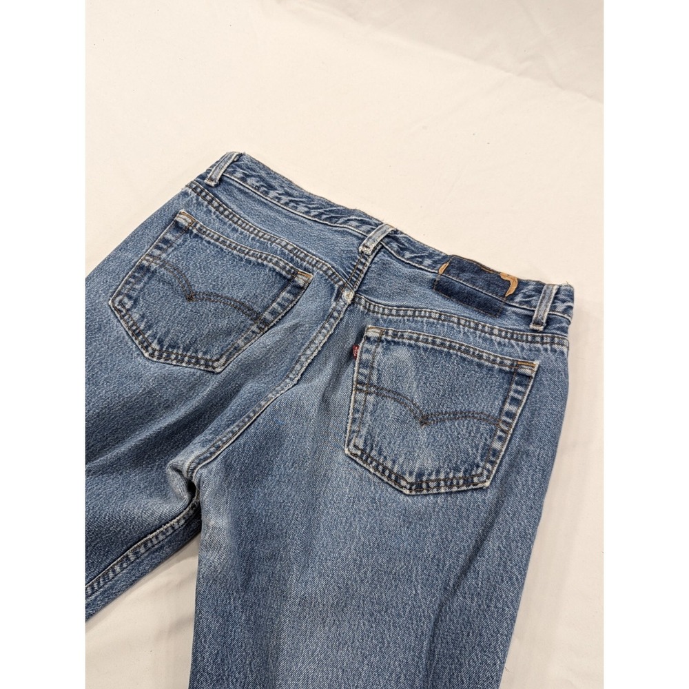 VTG Levis Jeans Mens 32x31 Blue 501 Distressed Straight Light USA Tagged 34x32 - Picture 10 of 11